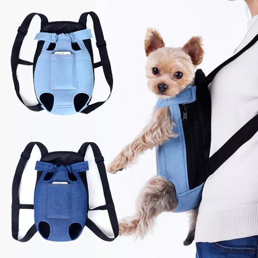 Denim Dog Carrier Bag