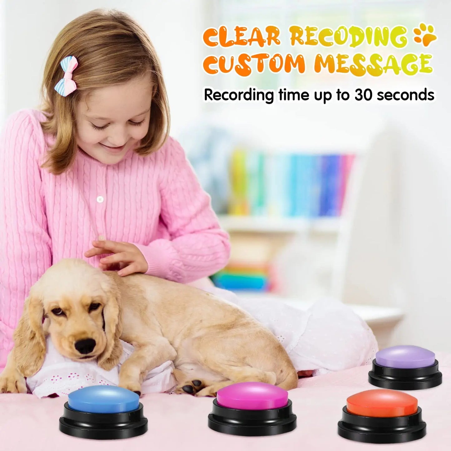 Recordable Button Pet Toy